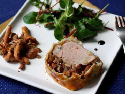 Filet mignon en croute aux girolles et aux marrons